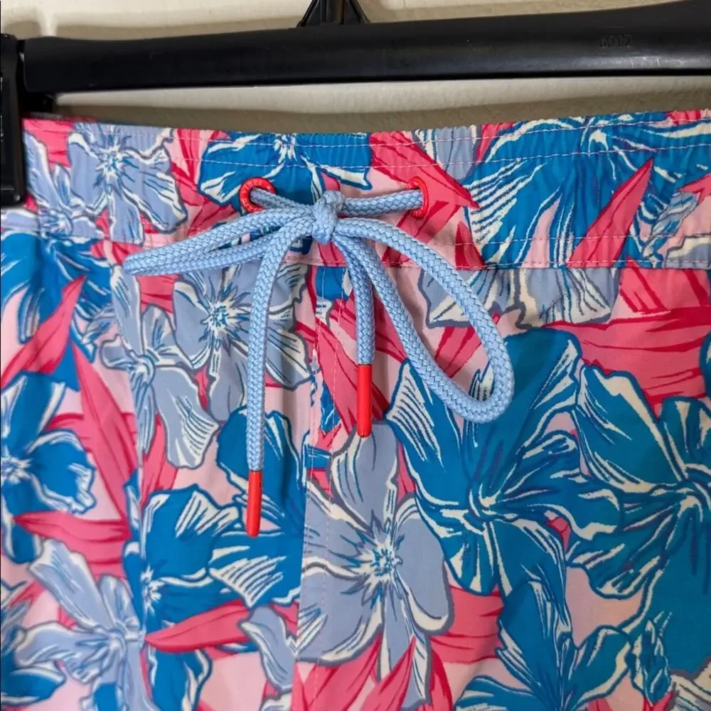 Vineyard Vines Pink and Blue Floral Men's Swim Shorts Size 2XL